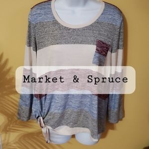 Market & Spruce side-tie quarter sleeve top